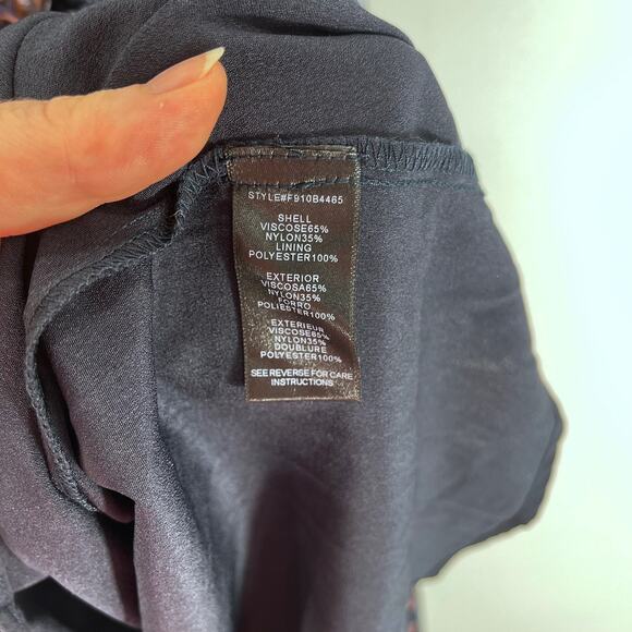 Adelyn Rae Angie Dress One Shoulder Velvet Floral Ruffle Small New With Tags - Picture 6 of 13